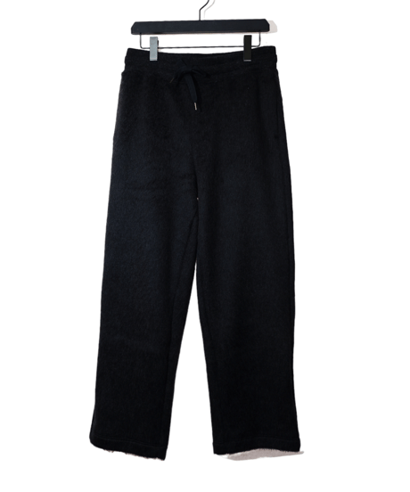 ys Yuji SUGENO (イース ユウジ スゲノ)  220520501(UNISEX) -BLACK / Pile shaggy Easy wide pants