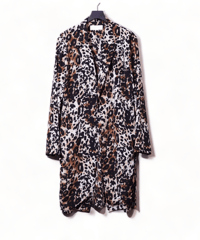 ADULT YUJISUGENO 520131001-LEOPARD / Leopard pattern Long shirt Jacket
