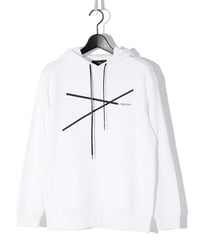 ys Yuji SUGENO (イース ユウジ スゲノ)  220610102-WHITE / Heavyweight pile Line Art LADY Hoodie