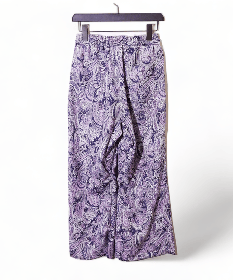 ADULT YUJISUGENO 5520130502-PURPLE / Paisley Pattern Saruel Easy Wide Pants