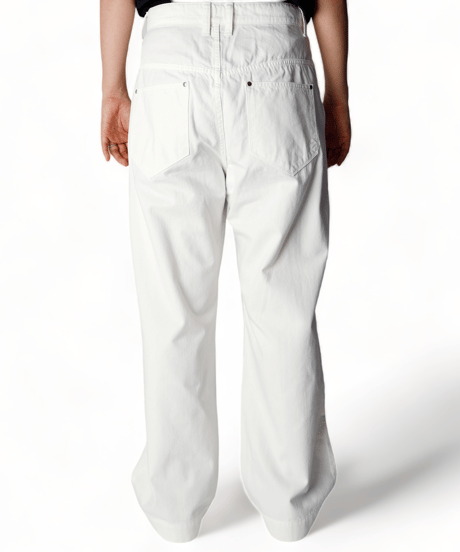 ys Yuji SUGENO (イース ユウジ スゲノ)  210740507-WHITE / 10oz Denim USED Two Tuck Wide Pants