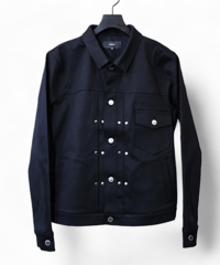 ys Yuji SUGENO (イース ユウジ スゲノ)  210640901-BLACK / Twin Power Denim Tuck Jacket