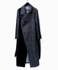 ys Yuji SUGENO (イース ユウジ スゲノ) 210331103-TWEED / Tweed Changing High Color Wrap Maxi Coat