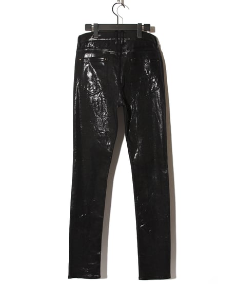 ys Yuji SUGENO (イース ユウジ スゲノ) 210840503-BLACK / Black foil Stretch denim 5P Skinny Denim