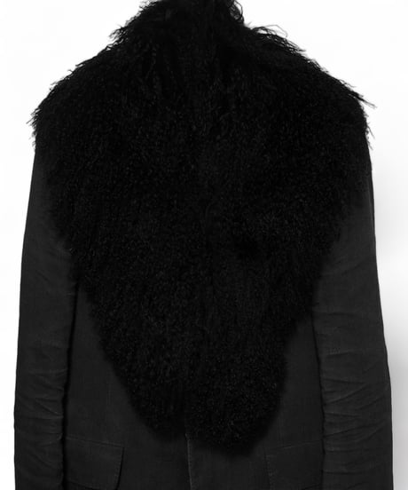 ys Yuji SUGENO (イース ユウジ スゲノ) 220952501-BLACK / Tibetan lamb fur Detachable collar