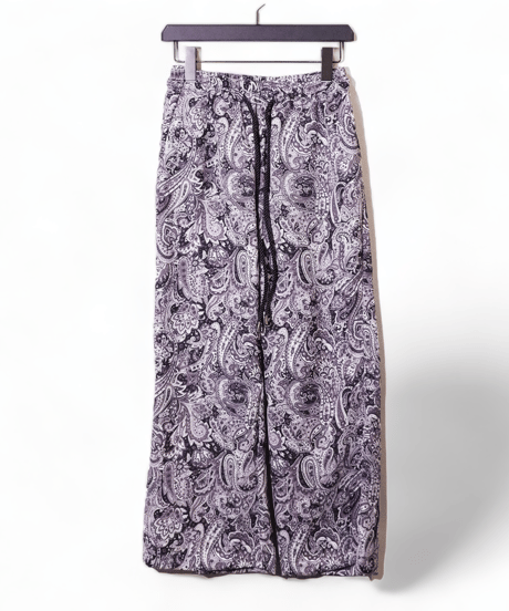 ADULT YUJISUGENO 5520130502-BLACK / Paisley Pattern Saruel Easy Wide Pants