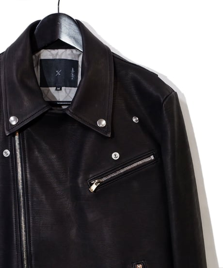ys Yuji SUGENO (イース ユウジ スゲノ) 21045902A / Calfskin Belted Double Riders Jacket