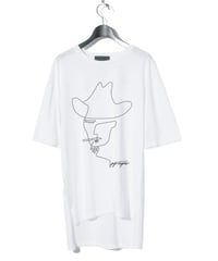 ys Yuji SUGENO (イース ユウジ スゲノ)  220510101-WHITE / ys Line Art Hemstep Big Tee