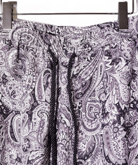 ADULT YUJISUGENO 5520130502-BLACK / Paisley Pattern Saruel Easy Wide Pants