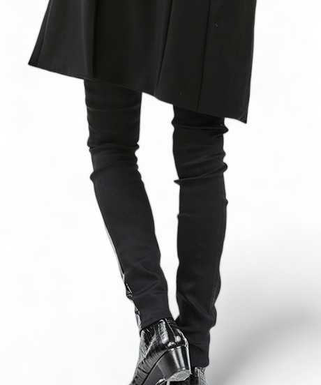 ys Yuji SUGENO (イース ユウジ スゲノ)  210340504-BLACK / Enamel changing stretch skinny denim Pants