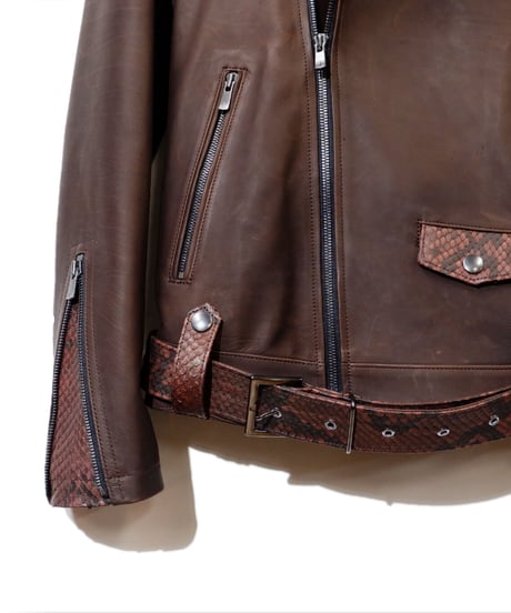ys Yuji SUGENO (イース ユウジ スゲノ) 21045901B / Python Changing Double Riders Jacket