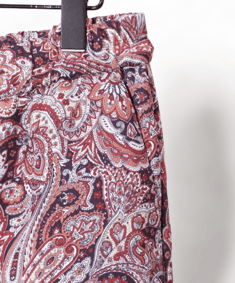 ADULT YUJISUGENO 5520130502-BROWN / Paisley Pattern Saruel Easy Wide Pants
