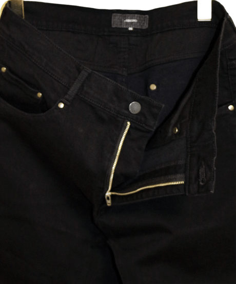 ys Yuji SUGENO (イース ユウジ スゲノ)  211140503-BLACK / Supima High Power Stretch Denim Semi Sarouel Pants