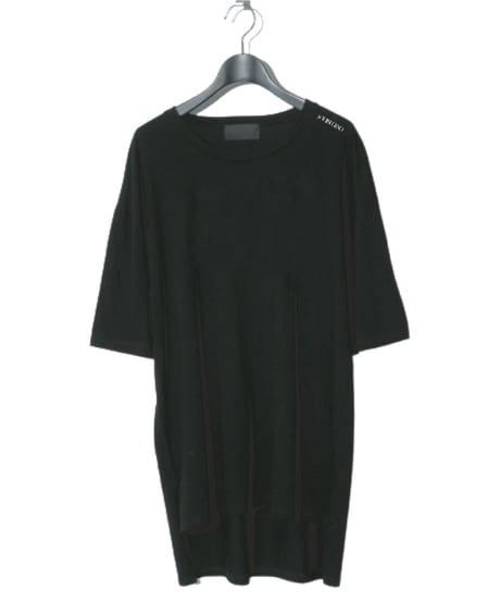 ys Yuji SUGENO (イース ユウジ スゲノ)  220510102-BLACK / Message Hemstep Big Tee