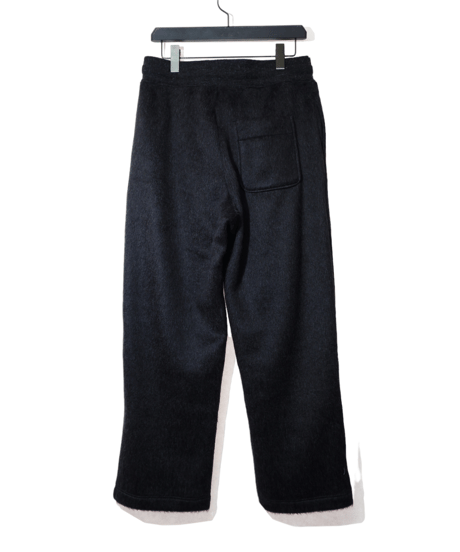 ys Yuji SUGENO (イース ユウジ スゲノ)  220520501(UNISEX) -BLACK / Pile shaggy Easy wide pants