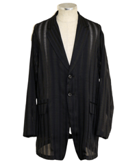 ys Yuji SUGENO (イース ユウジ スゲノ)  210831002-BLACK/ Karami Stripe Over Jacket