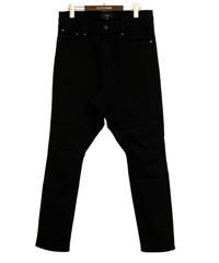 ys Yuji SUGENO (イース ユウジ スゲノ)  210740503-BLACK / Supima High Power Stretch Denim Semi Sarouel Pants