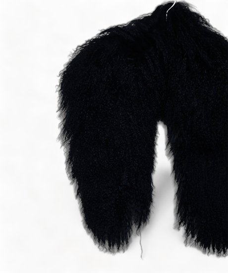 ys Yuji SUGENO (イース ユウジ スゲノ) 220952501-BLACK / Tibetan lamb fur Detachable collar