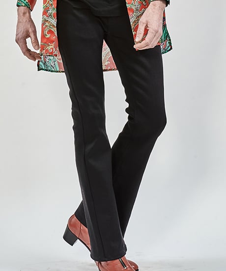 ys YUJISUGENO (イース ユウジ スゲノ)  211140502-BLACK / Hybrid stretch denim boot cut Pants