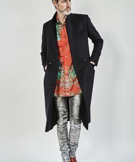 ys Yuji SUGENO (イース ユウジ スゲノ) 210840503-SILVER / Silver foil Stretch denim 5P Skinny Denim