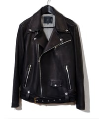 ys Yuji SUGENO (イース ユウジ スゲノ) 21045902A / Calfskin Belted Double Riders Jacket
