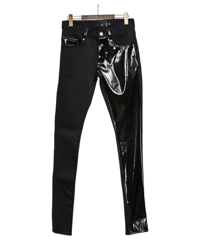 ys Yuji SUGENO (イース ユウジ スゲノ)  210340504-BLACK / Enamel changing stretch skinny denim Pants