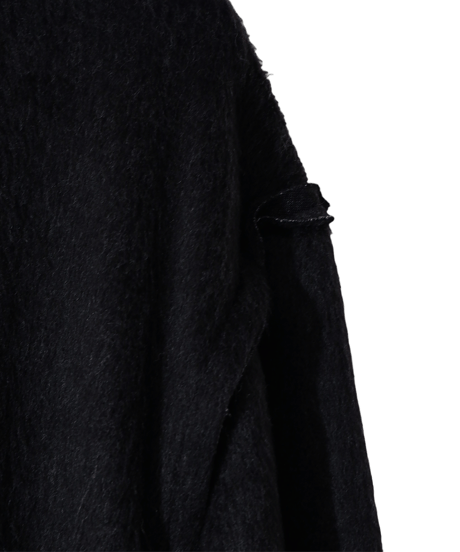 ys Yuji SUGENO (イース ユウジ スゲノ)  210520301(MEN) - 230520301(WOMEN) -BLACK-F / Pile shaggy long gown