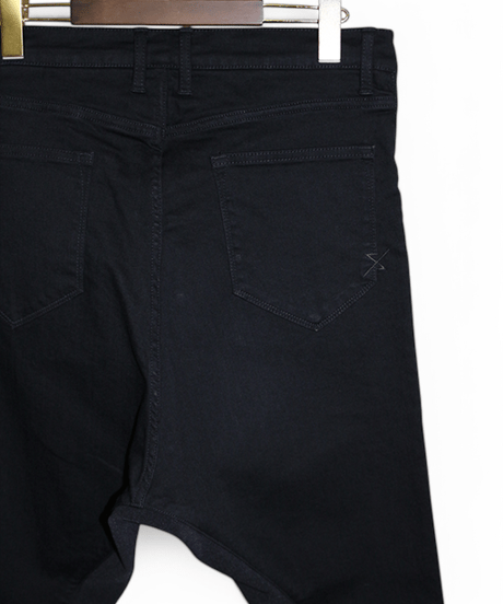 ys YUJISUGENO (イース ユウジ スゲノ)  211240503-BLACK / Hybrid stretch denim Saruel Pants