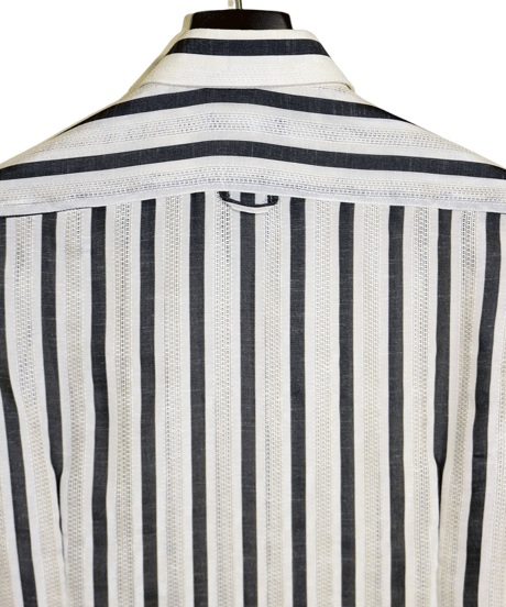 ys Yuji SUGENO (イース ユウジ スゲノ)  210830402-IVORY / Regular shirt with karami stripe stole
