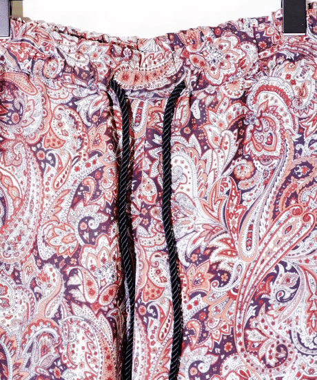 ADULT YUJISUGENO 5520130502-BROWN / Paisley Pattern Saruel Easy Wide Pants