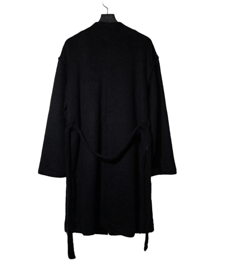 ys Yuji SUGENO (イース ユウジ スゲノ)  210520301(MEN) - 230520301(WOMEN) -BLACK-F / Pile shaggy long gown