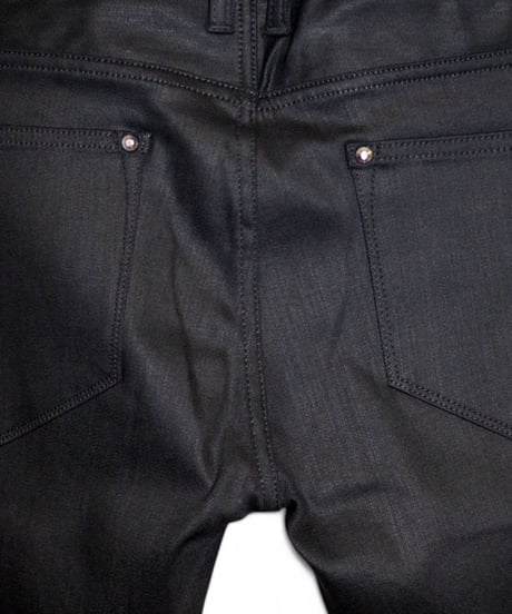 ys YUJISUGENO (イース ユウジ スゲノ)  211140502-BLACK / Hybrid stretch denim boot cut Pants