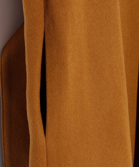 ys Yuji SUGENO (イース ユウジ スゲノ) 210731105-CAMEL / Beaver Wool Maxi Balmachan Coat