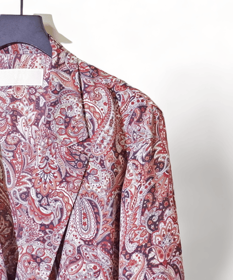 ADULT YUJISUGENO 520131002-BROWN / Paisley pattern Long shirt Jacket