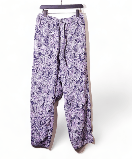 ADULT YUJISUGENO 5520130502-PURPLE / Paisley Pattern Saruel Easy Wide Pants