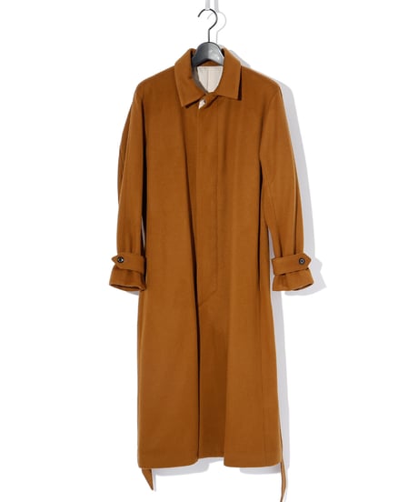 ys Yuji SUGENO (イース ユウジ スゲノ) 210731105-CAMEL / Beaver Wool Maxi Balmachan Coat