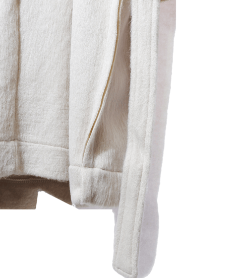 ys Yuji SUGENO (イース ユウジ スゲノ)  210520301(MEN) - 230520301(WOMEN) -L.BEIGE/ Pile shaggy long gown