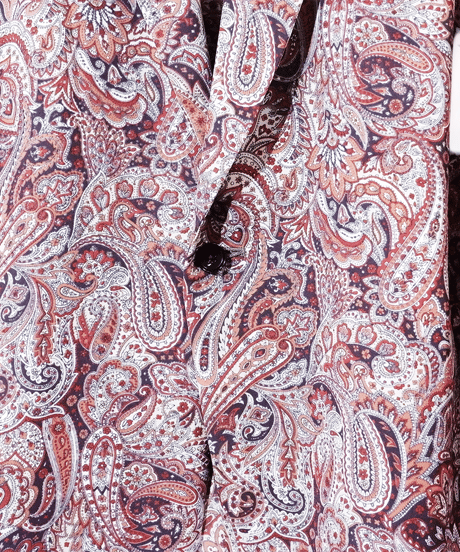 ADULT YUJISUGENO 520131002-BROWN / Paisley pattern Long shirt Jacket