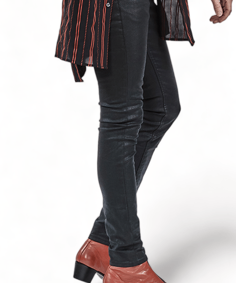 ys Yuji SUGENO (イース ユウジ スゲノ)  210340506-BLACK / PU coating processing twin power skinny denim Pants