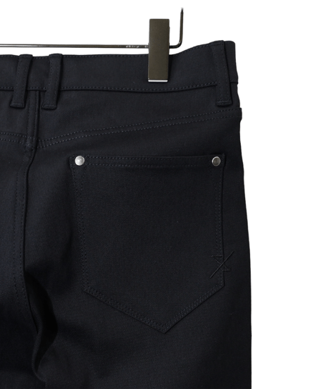 ys Yuji SUGENO (イース ユウジ スゲノ)  210640501-BLACK / Twin Power Rigid Denim Semi-Sarouel Pants