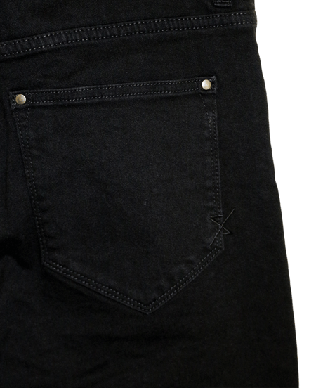 ys Yuji SUGENO (イース ユウジ スゲノ)  211140503-BLACK / Supima High Power Stretch Denim Semi Sarouel Pants
