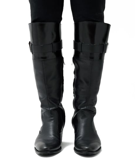 ys Yuji SUGENO (イース ユウジ スゲノ) ﻿﻿210954201-BLACK / Belted Long Boots