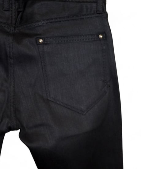 ys YUJISUGENO (イース ユウジ スゲノ)  211140502-BLACK / Hybrid stretch denim boot cut Pants