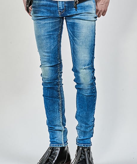 ys Yuji SUGENO (イース ユウジ スゲノ)  210340503-INDIGO / Hybrid Stretch USED Skinny Denim Pants
