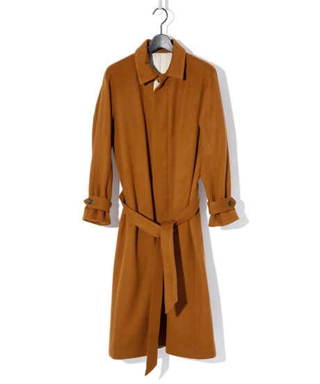 ys Yuji SUGENO (イース ユウジ スゲノ) 210731105-CAMEL / Beaver Wool Maxi Balmachan Coat