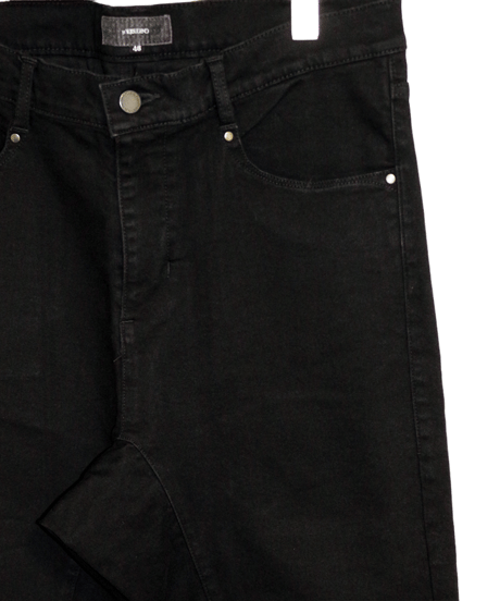 ys Yuji SUGENO (イース ユウジ スゲノ)  211140503-BLACK / Supima High Power Stretch Denim Semi Sarouel Pants