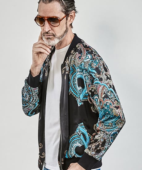 ys Yuji SUGENO (イース ユウジ スゲノ) 210330901 / Panel print zip blouson