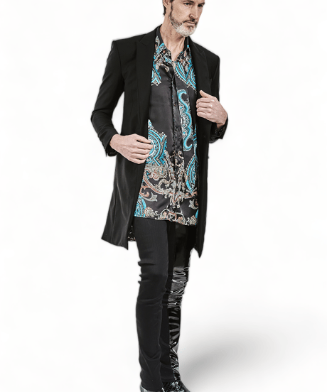 ys Yuji SUGENO (イース ユウジ スゲノ)  210340504-BLACK / Enamel changing stretch skinny denim Pants