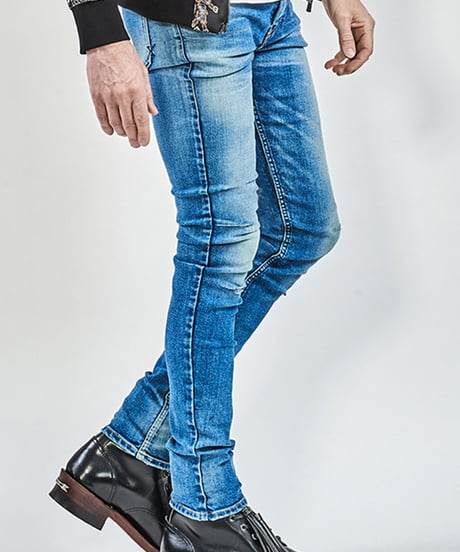 ys Yuji SUGENO (イース ユウジ スゲノ)  210340503-INDIGO / Hybrid Stretch USED Skinny Denim Pants