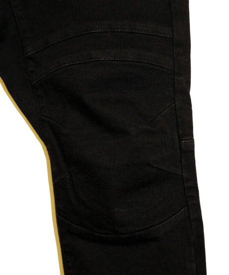 ys Yuji SUGENO (イース ユウジ スゲノ)  211140503-BLACK / Supima High Power Stretch Denim Semi Sarouel Pants